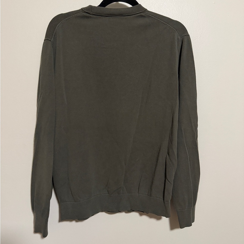 Lacoste men’s crew neck cotton sweater pullover - green size L (runs small!) - Picture 6 of 6